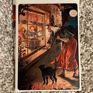 6/$12 🎃 Vintage Halloween Postcard Sticker